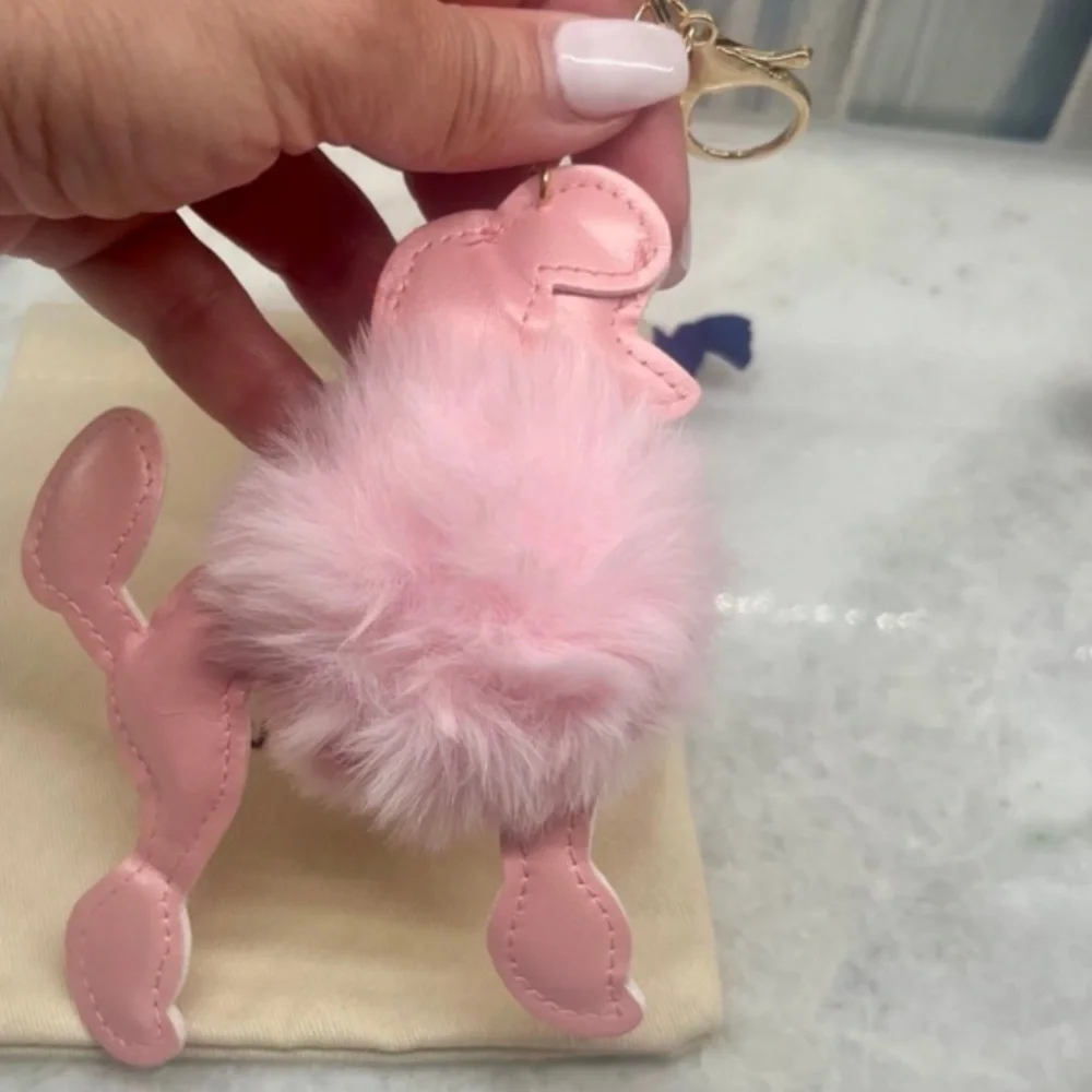 Pink Poodle purse/bag charm Keychain - Picture 2 of 5